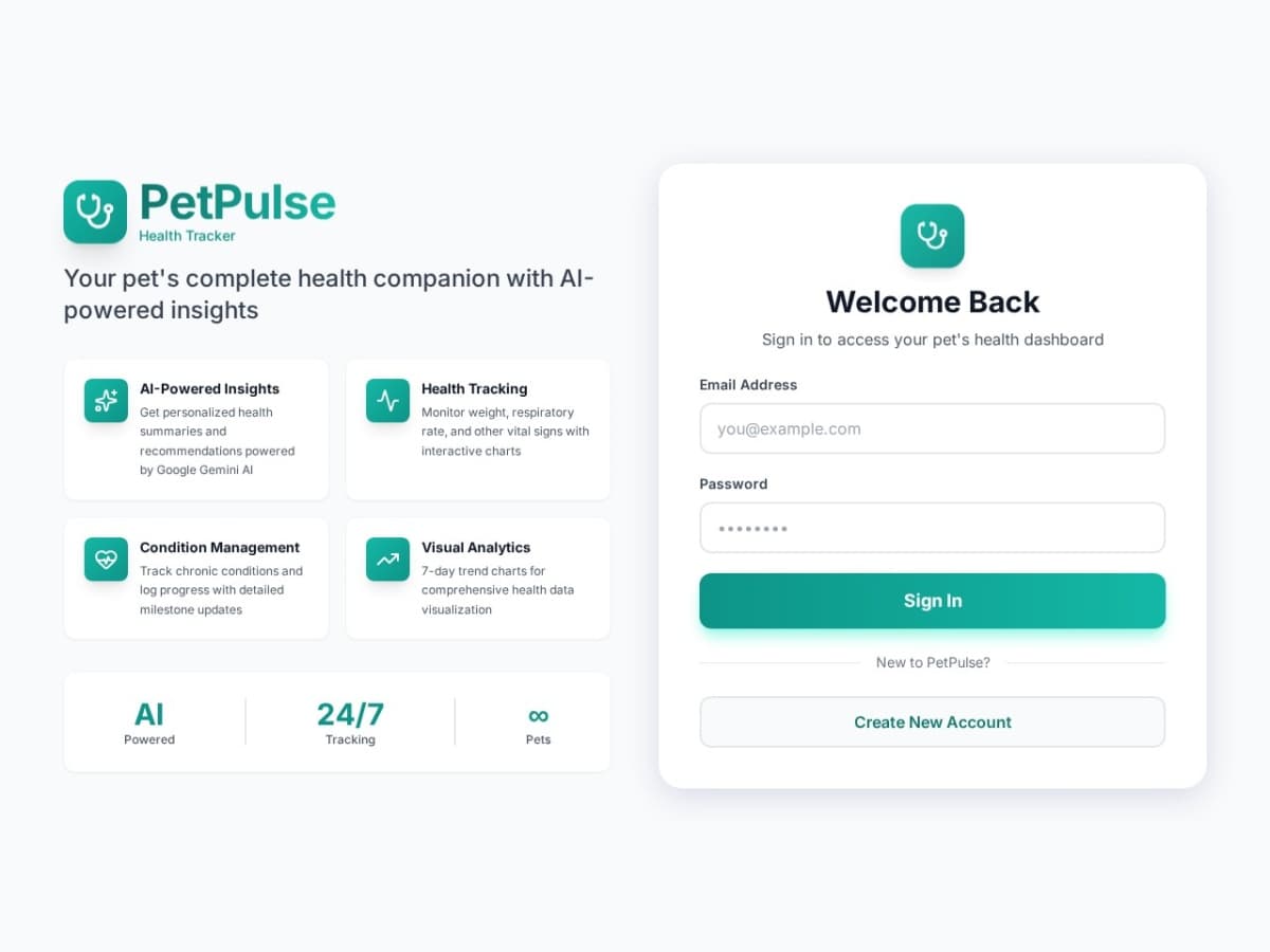 PetPulse website preview