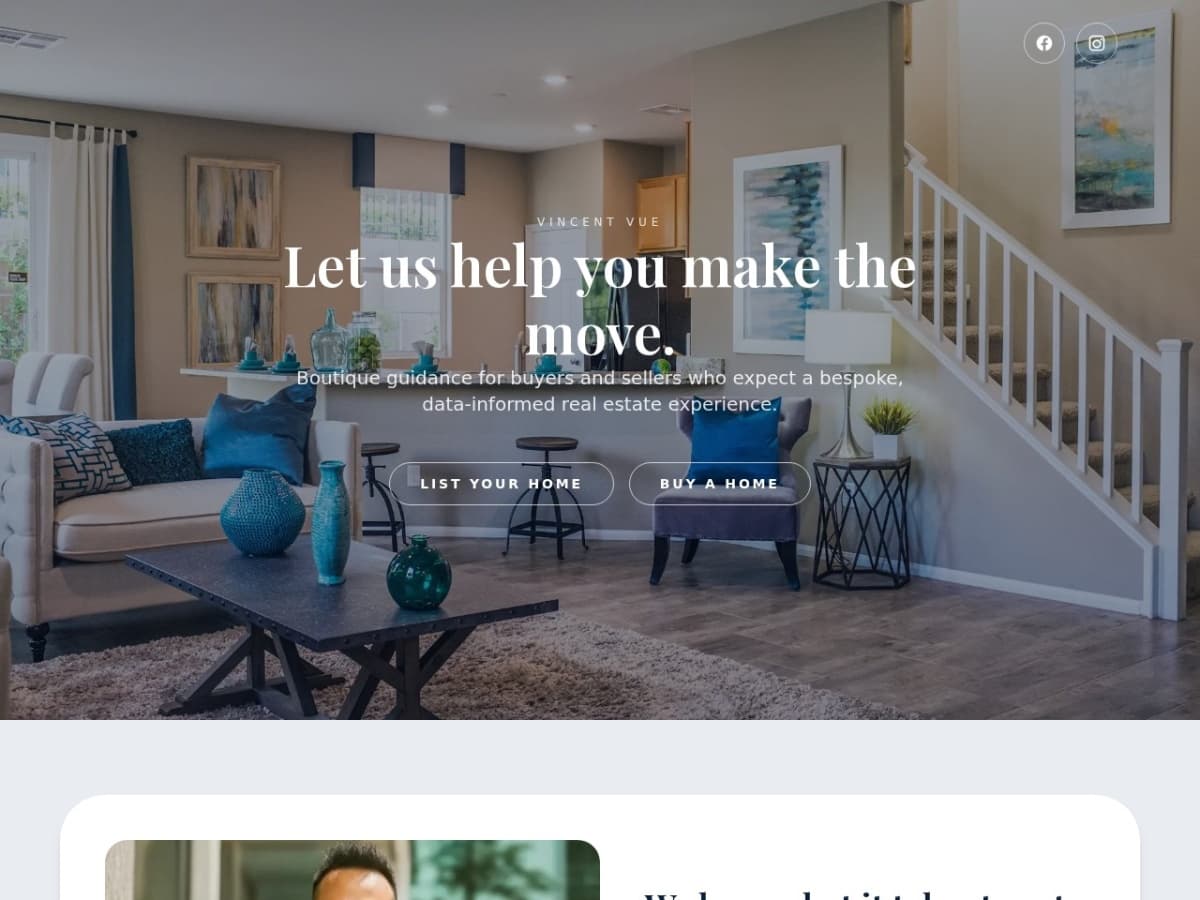 Vincent Vue Real Estate website preview