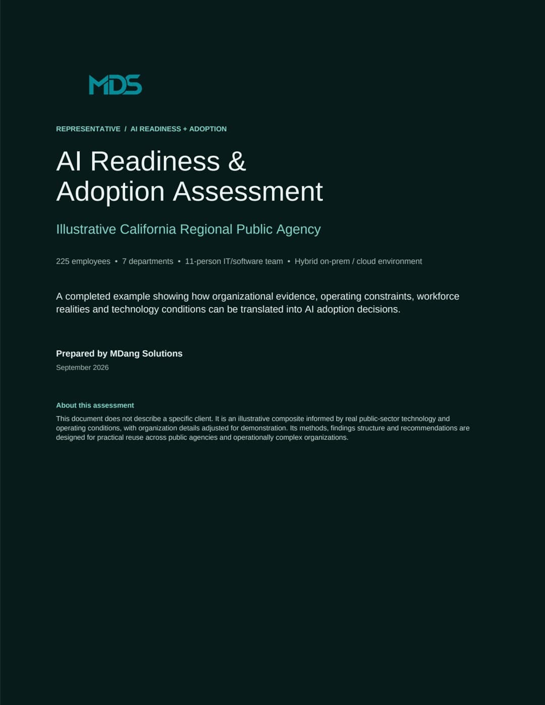 AI Readiness & Adoption Assessment. cover preview